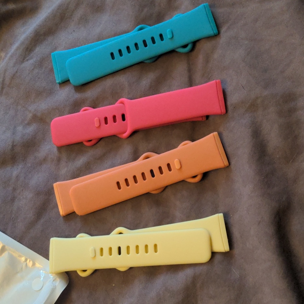 4 Pack Watch Bands Blue, Pink, Yellow, Orange NWOT